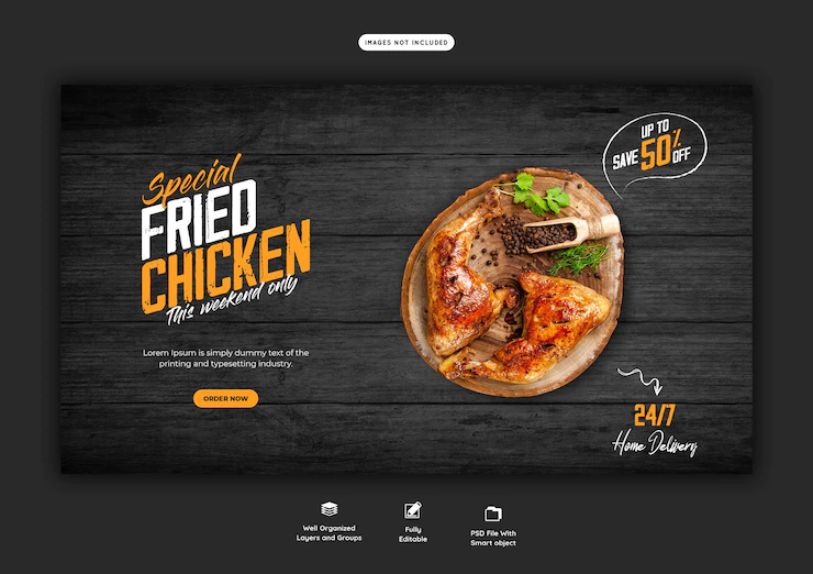 Food Menu Restaurant Web Banner Template 120329 1773