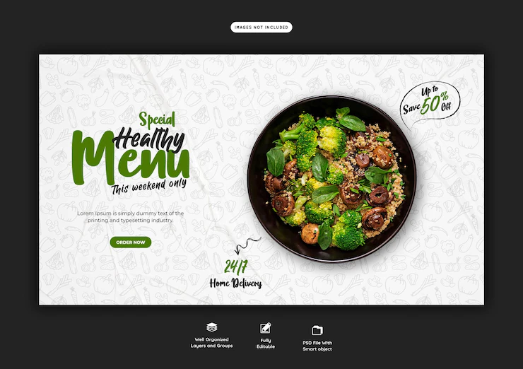 Food Menu Restaurant Web Banner Template 120329 1780