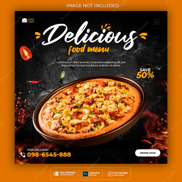 Food Social Media Promotion Banner Post Design Template 202595 327