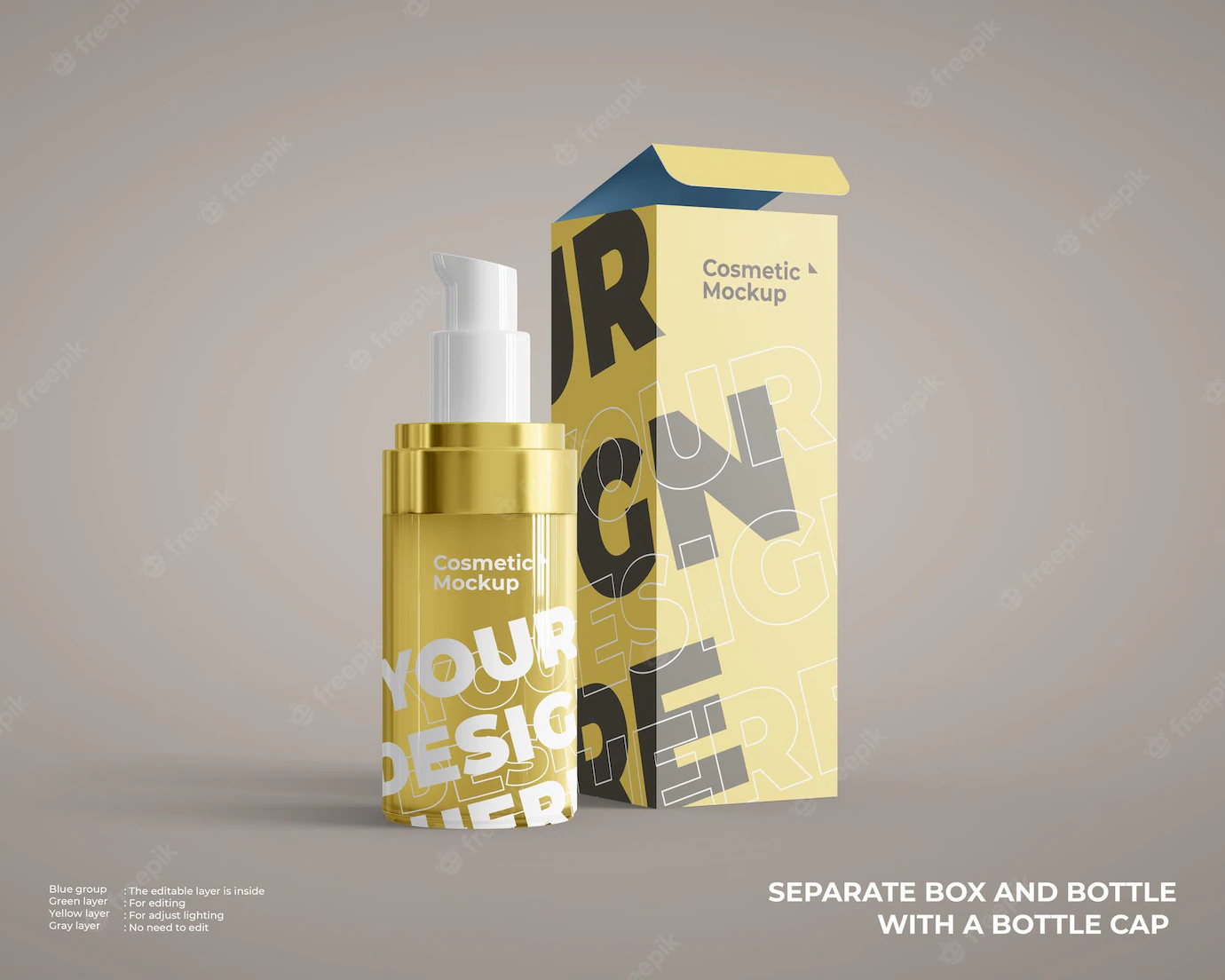 Foundation Cosmetic Bottle Mockup With Box Package 15431 568