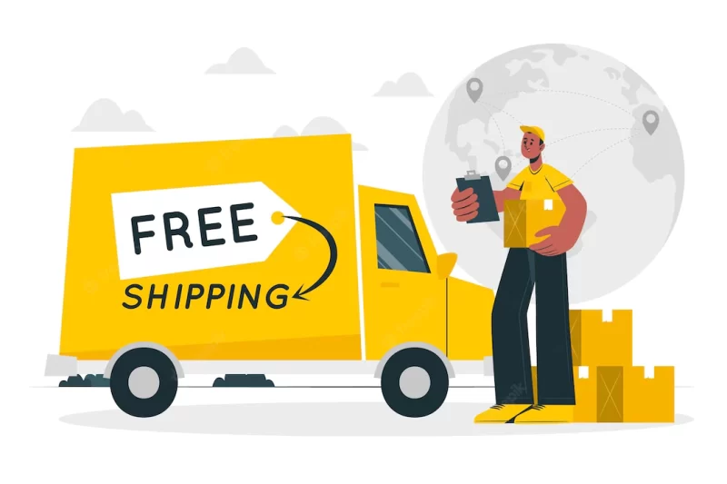 Free shipping concept illustration Free Vector