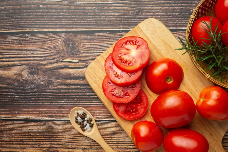 Fresh tomatoes ready to cook Free Photo