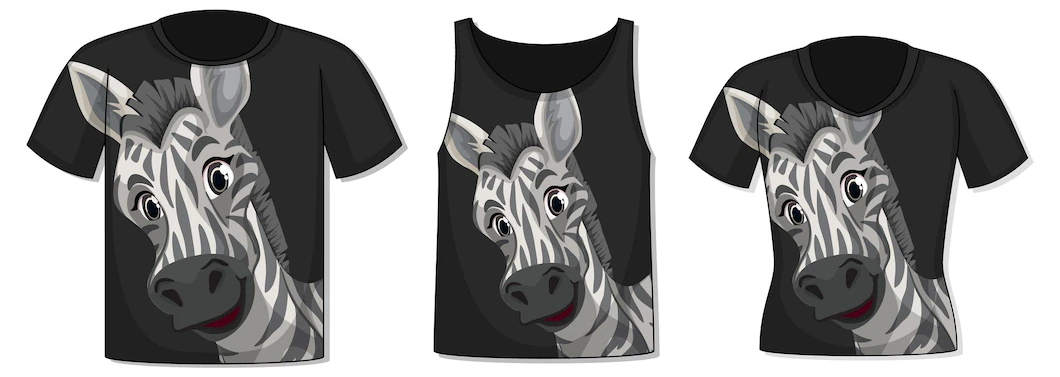 Front T Shirt With Zebra Template 1308 64016