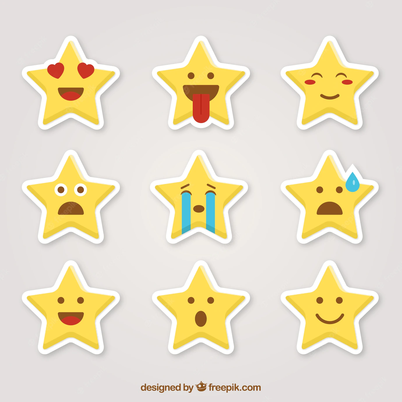 Funny Stickers With Star Shaped 23 2147590004