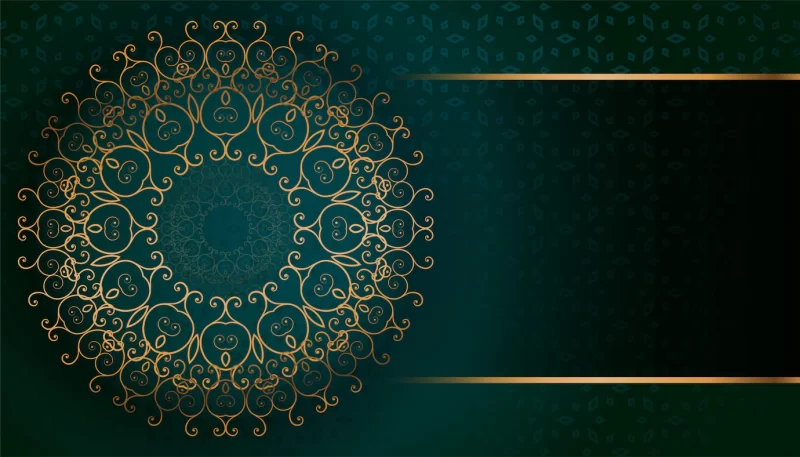 Golden arabesque arabis style islamic pattern background Free Vector