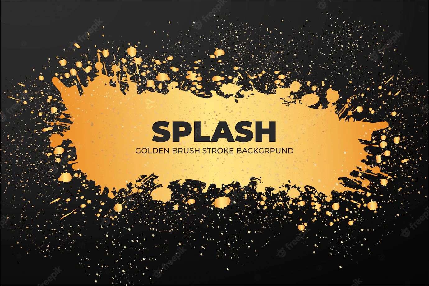 Golden Brush Stroke Banner Template 1361 2370