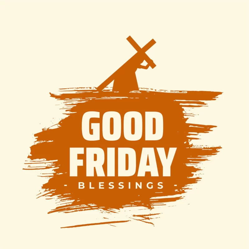 Good Friday blessings background with Jesus carrying cross Free Vector