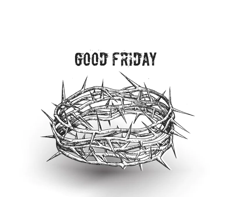 Good Friday church Christian symbols. crown of thorns. vector illustration. Free Vector
