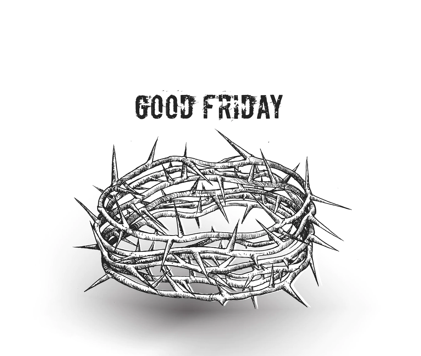 Good Friday Church Christian Symbols Crown Thorns Vector Illustration 460848 10396