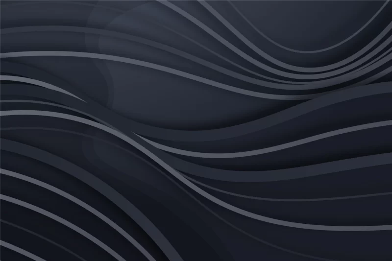 Gradient black background with wavy lines Free Vector