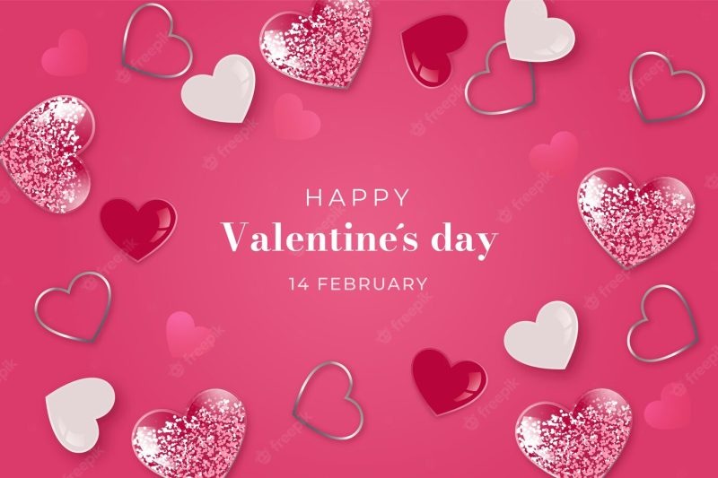 Gradient valentine’s day background Premium Vector