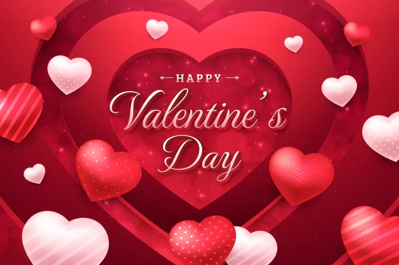 Gradient valentine’s day background Free Vector