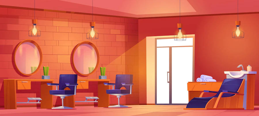 Hair Salon Barbershop With Hairdressing Chairs 107791 7270