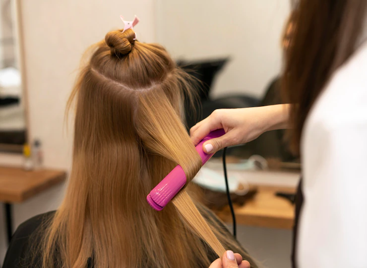 Hairdresser Styling Client S Hair Salon 23 2148940851