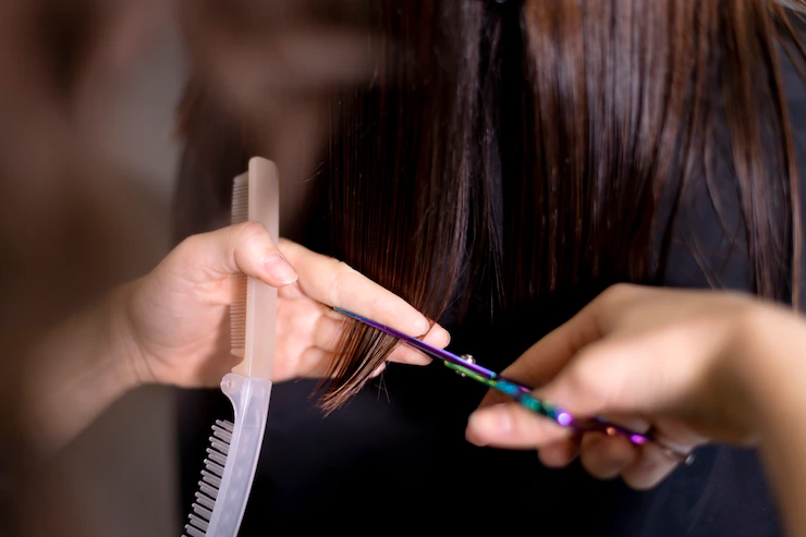 Hairdresser Taking Care Her Client 23 2149319782