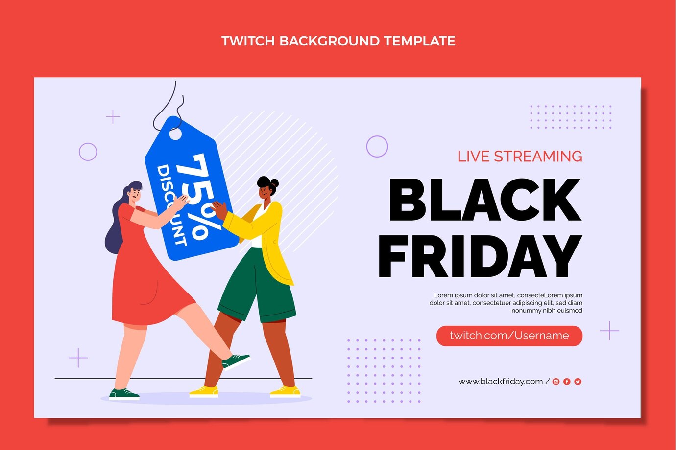 Hand Drawn Flat Black Friday Twitch Background 23 2149123837