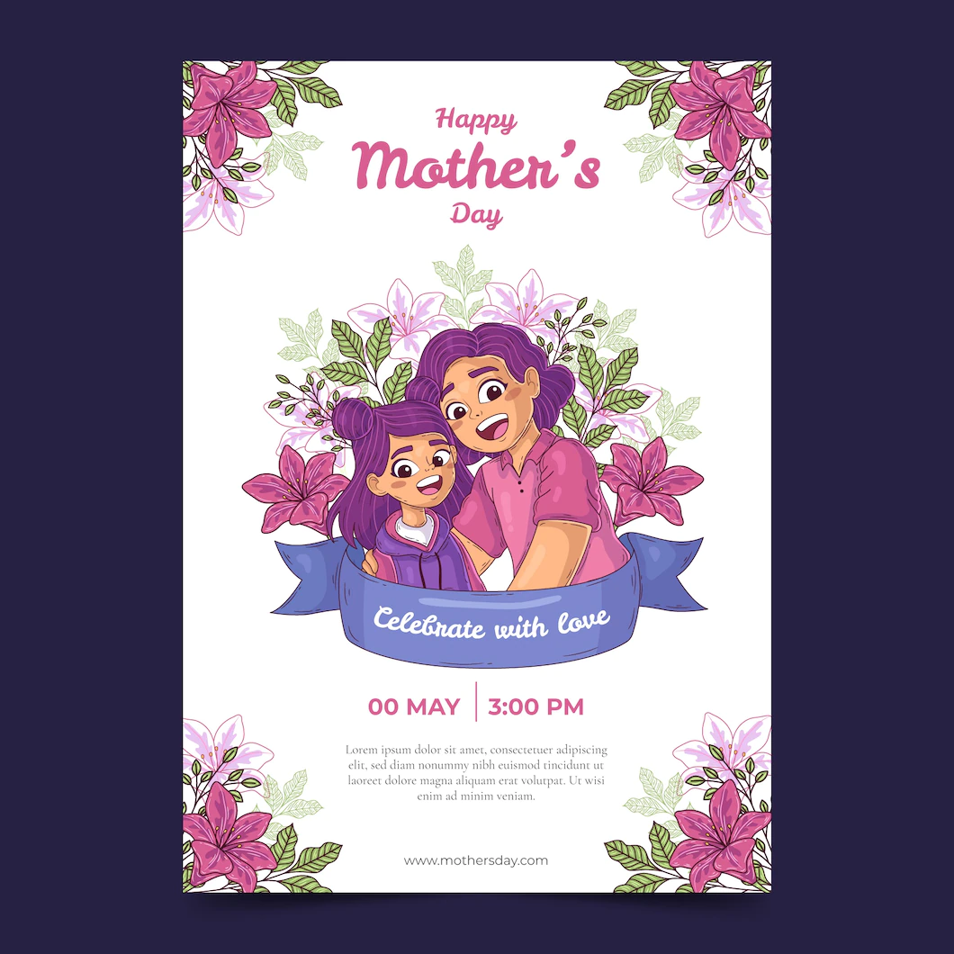 Hand Drawn Mothers Day Flyer Template 23 2149365673