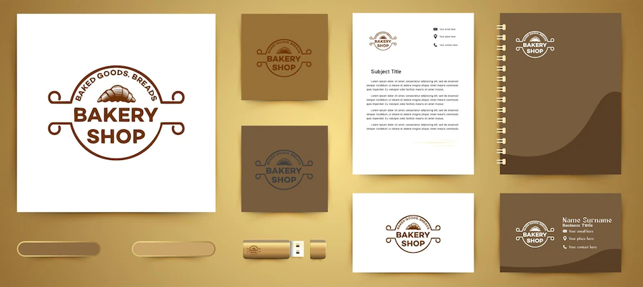 Hand Drawn Pastries Vintage Bakery Logo Business Branding Template Designs Inspiration Isolated White Background 384344 1325