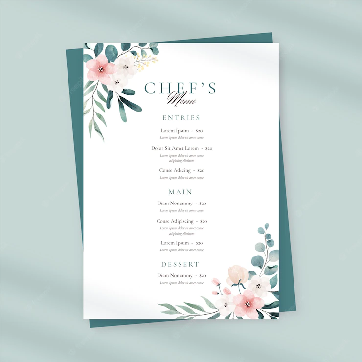 Hand Painted Restaurant Menu Template 23 2148915628