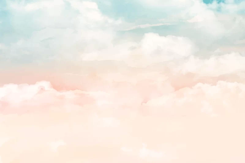 Hand painted watercolor pastel sky background Free Vector