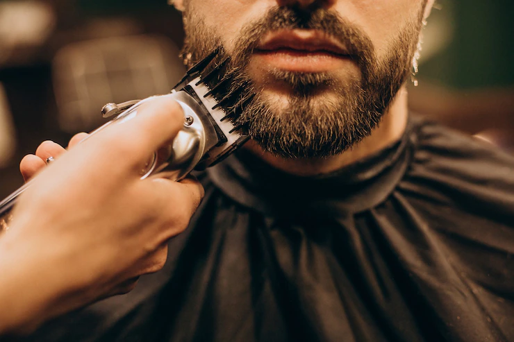 Handsome Man Barbershop Shaving Beard 1303 26258