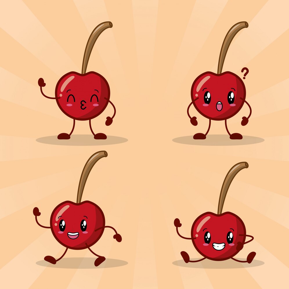 Happy Kawaii Cherries Emojis 24908 58636