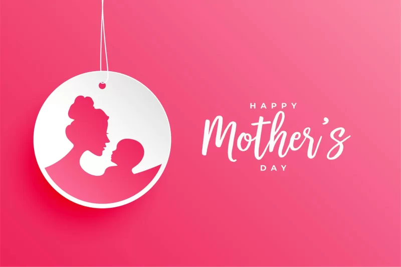 Happy mothers day tag background Free Vector