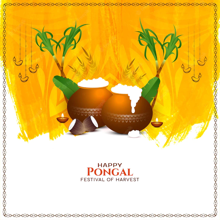 Happy Pongal Festival Cultural Background Design Vector 1055 11798