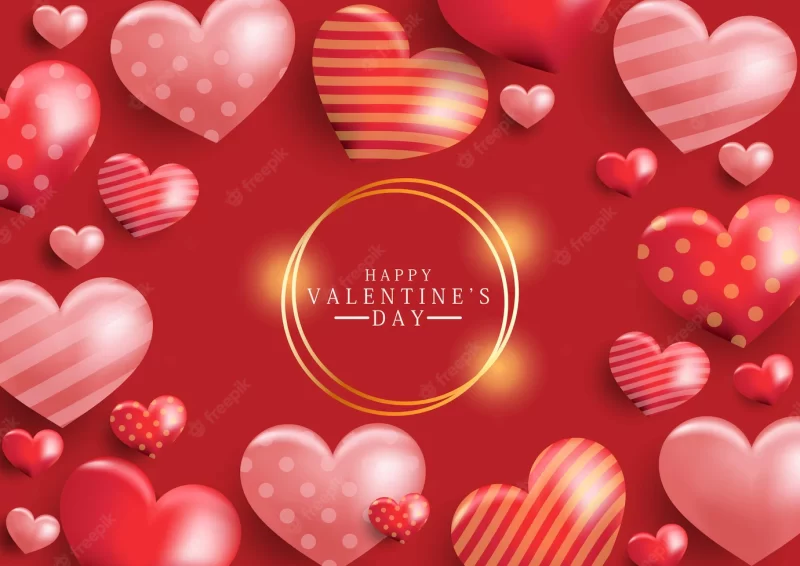 Happy valentines day background illustration Premium Vector