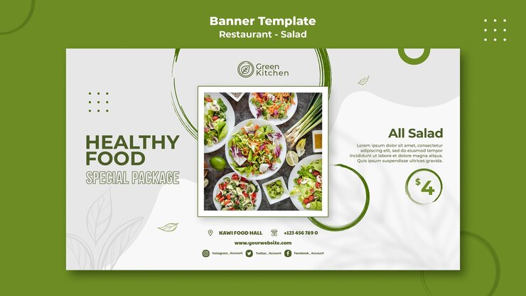 Healthy Food Horizontal Banner 23 2148964327