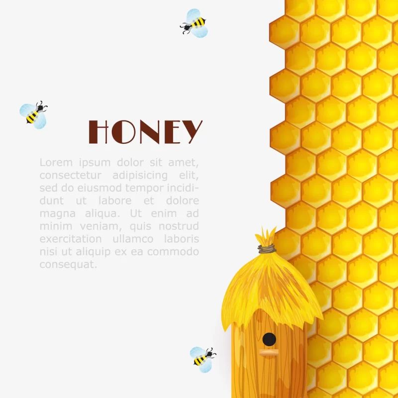 Honey beehive background Free Vector