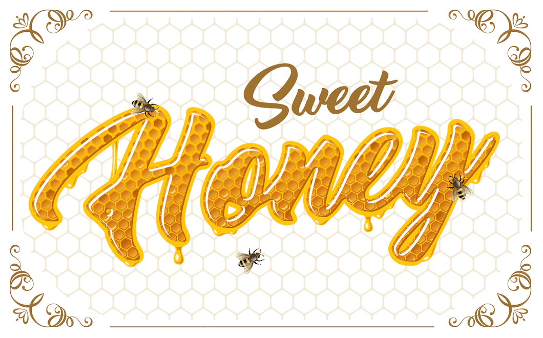 Honey Lettering With Bees 225004 643