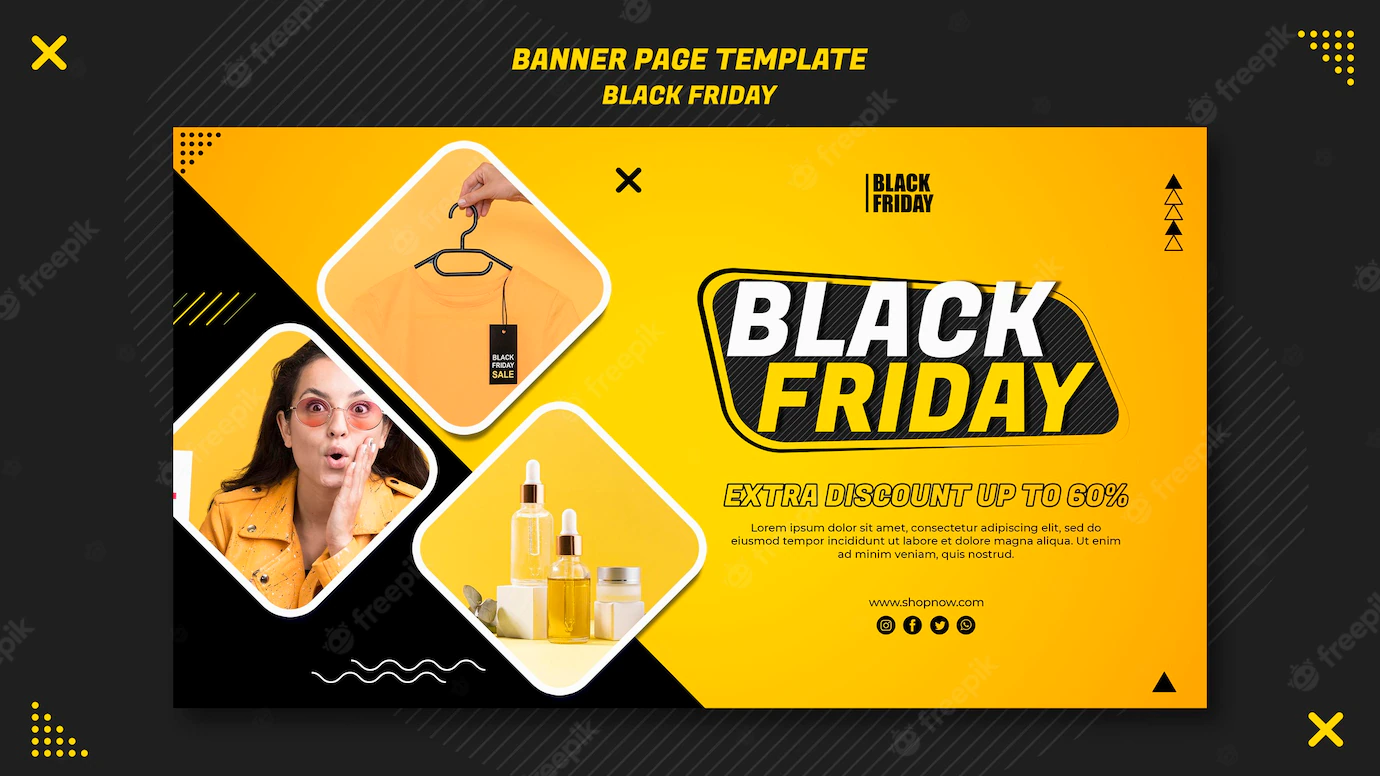 Horizontal Banner Template Black Friday Clearance 23 2148745446