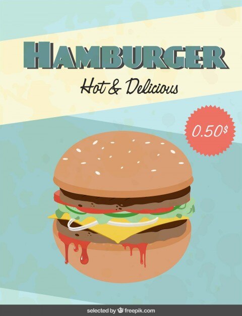 Hot Delicious Hamburger Flyer 1051 330