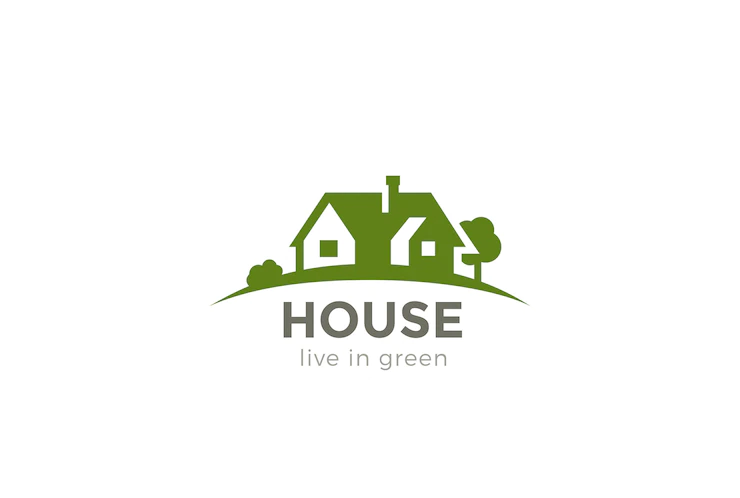 House Logo Icon Negative Space Style 126523 692