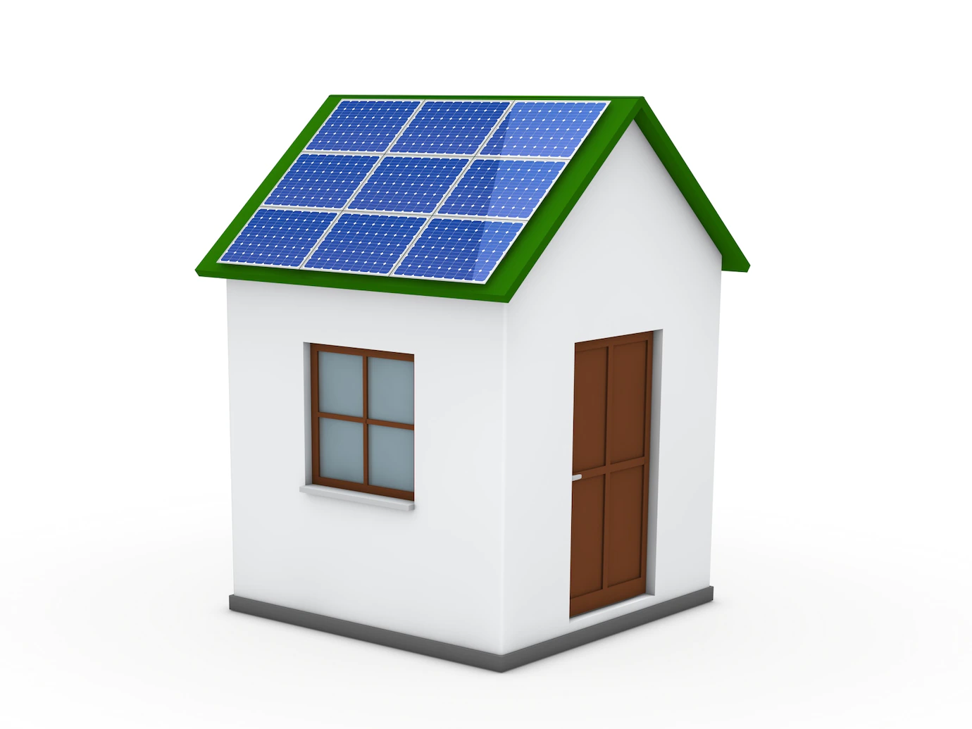 House With Solar Panel Roof 1156 644
