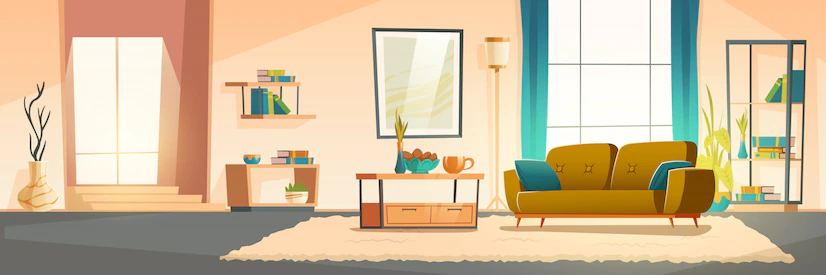 Interior Living Room With Sofa 107791 696
