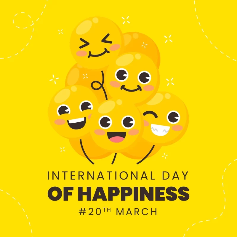 International day of happiness illustration Free Vector