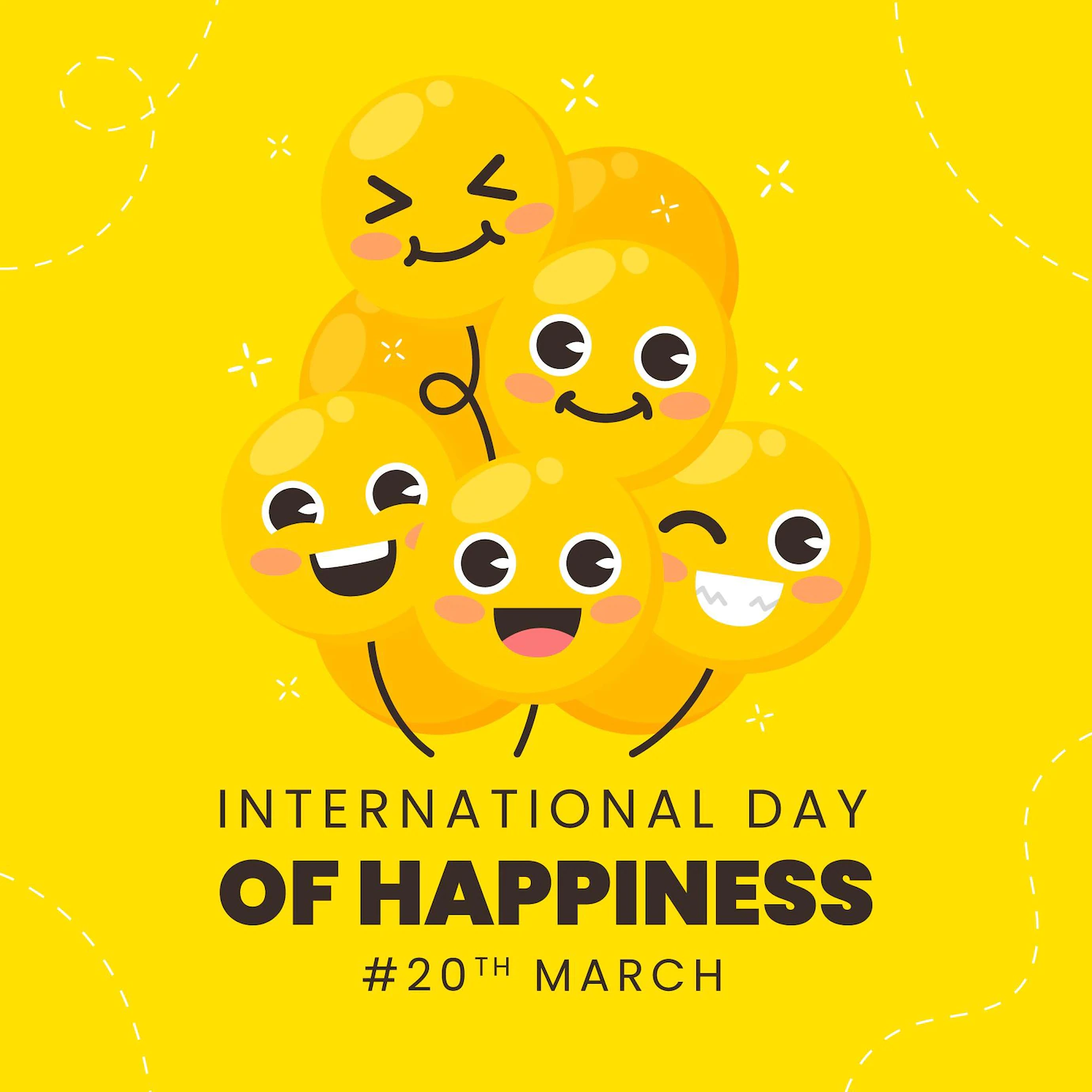 International Day Happiness Illustration 23 2148858683