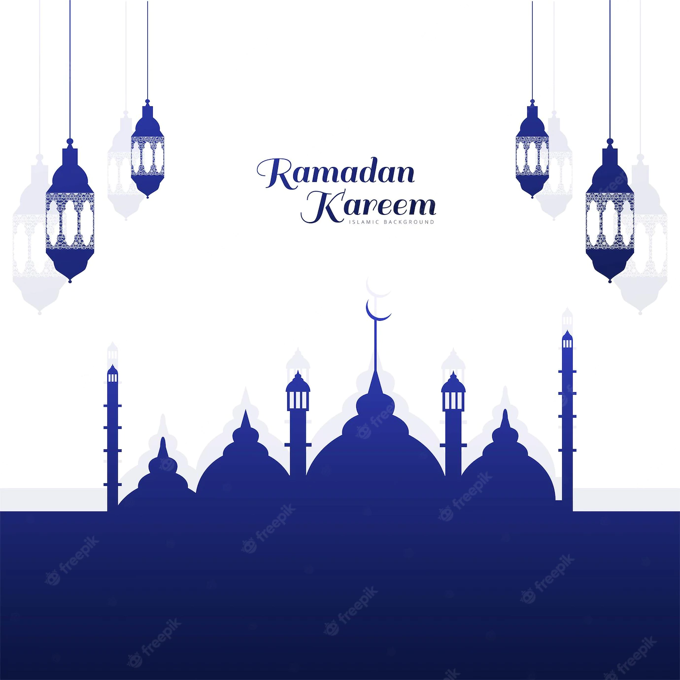 Islamic Mosque With Lamps Ramadan Kareem Background 1035 22591