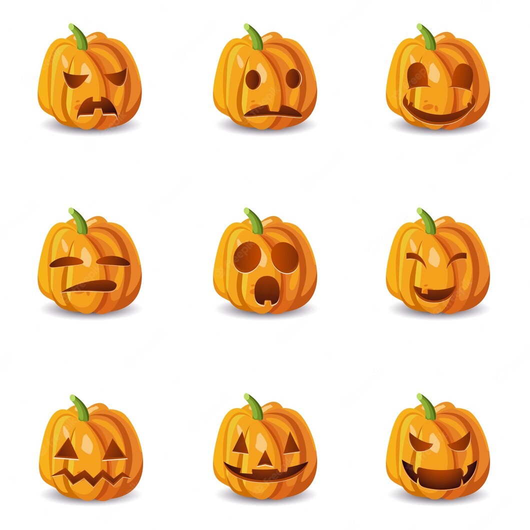 Isolated Halloween Pumpkin Set 1284 40498