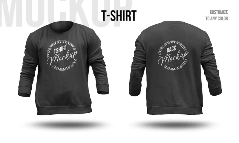 Isolated tshirt front and back view mockup Premium Psd