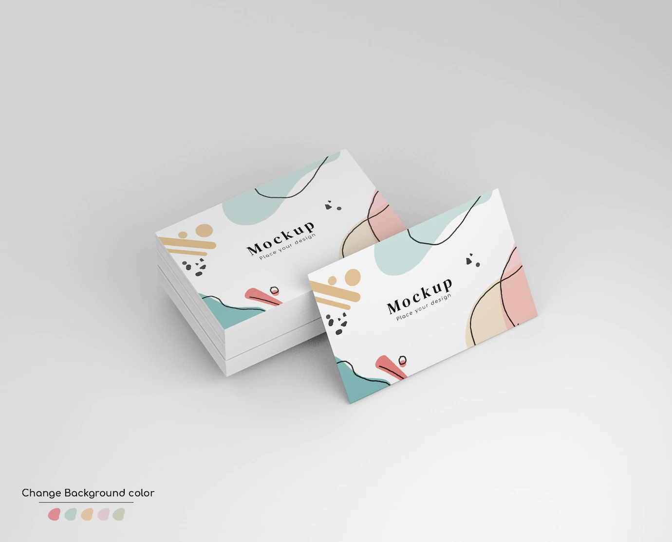 Isometric Minimal Business Visiting Card Mockup Wad Isolated 167960 59