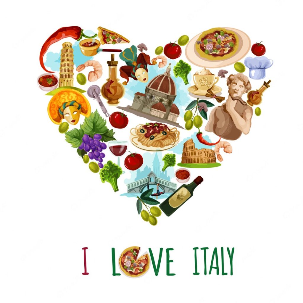Italy touristic poster Free Vector