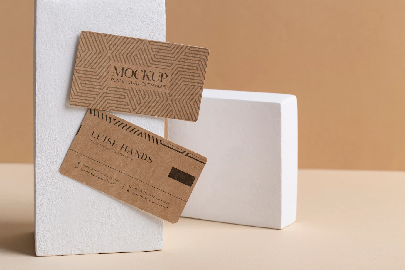 Kraft Paper Visit Card Mockup 23 2149377770