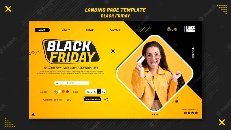 Landing page for black Friday clearance Free Psd