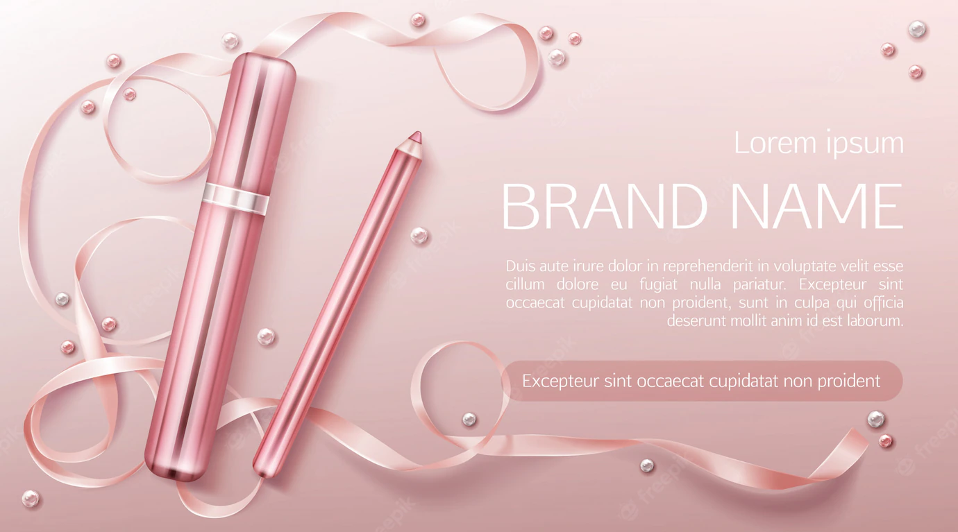 Lipstick With Ribbon Banner Template 33099 1954