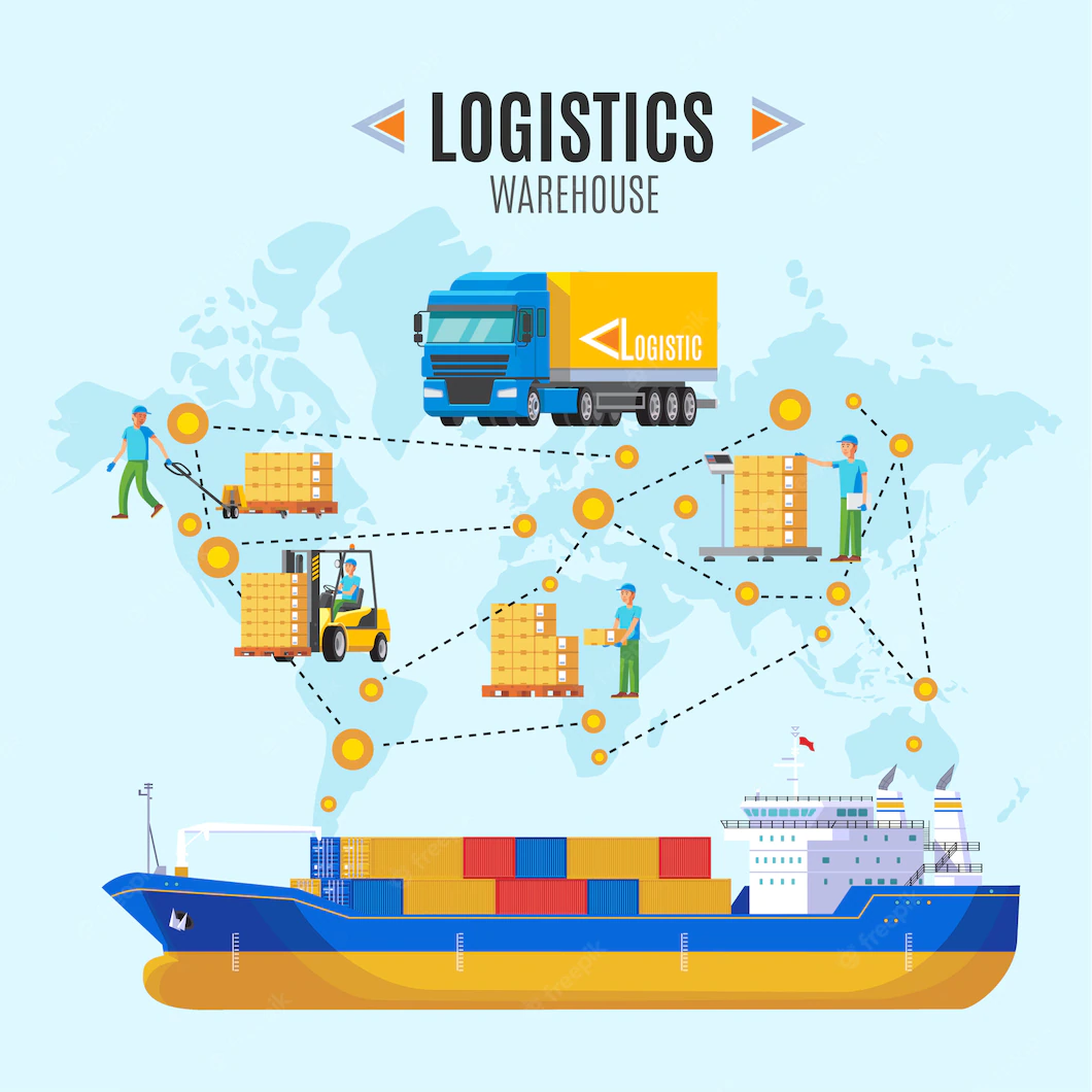 Logistic Warehouse Illustration 1284 37265