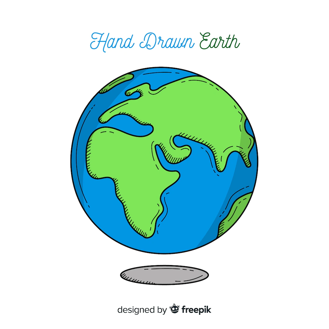 Lovely Planet Earth With Hand Drawn Style 23 2147907454