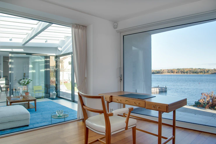 Luxury Beach House With Glass Windows Beautiful Scenery Sea 181624 9041